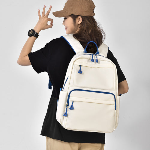Urban leisure backpack with multifunctional zipper pockets Bowlift
