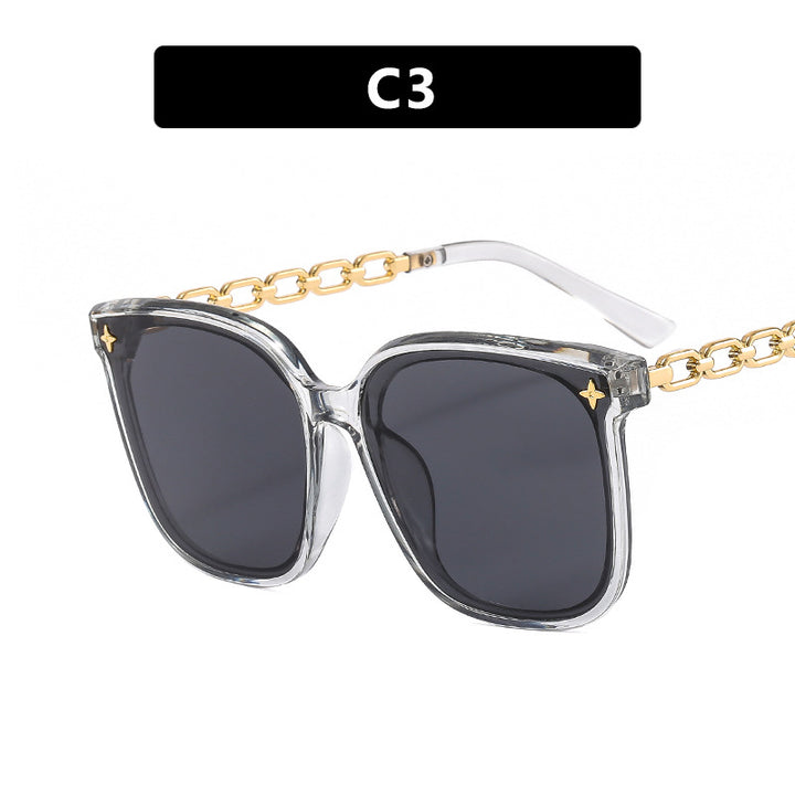 Women's oversized sunglasses with fashionable chain detail Bowlift