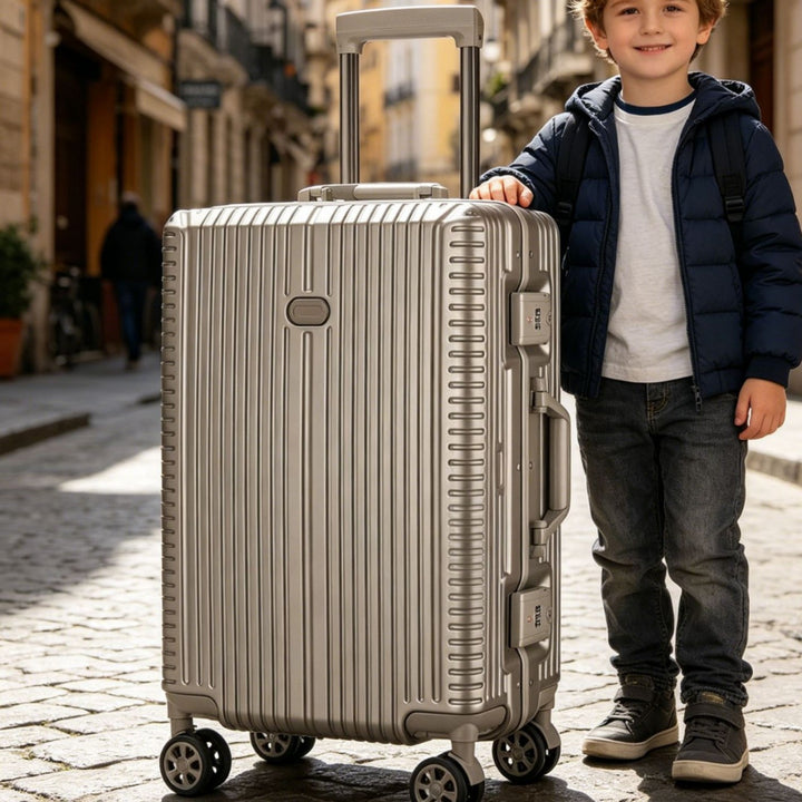 Men's High-Durability Hard Shell Wheeled Suitcase Bowlift