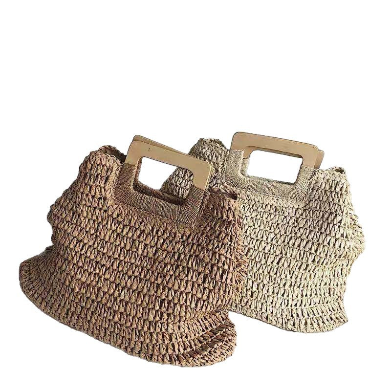 Handmade tote bag with wooden handle Bowlift