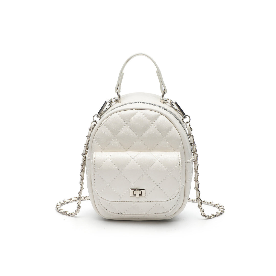 Quilted Metallic Mini Backpack Bowlift