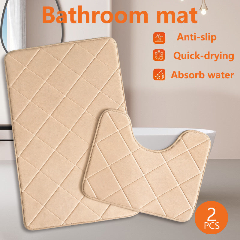 Luxury Quick-Drying Bathroom Mat Set Bowlift