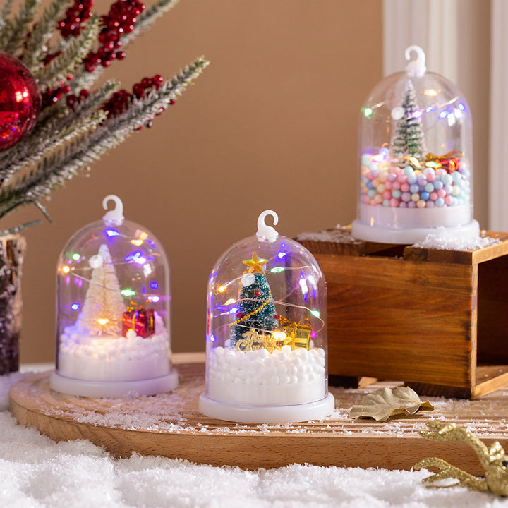 Decorative lantern with Christmas motif