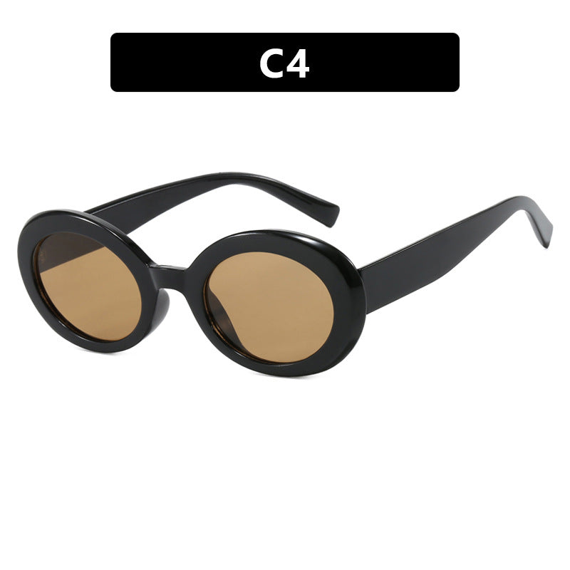 Women's round sunglasses with elegant plastic frame and UV protection Bowlift