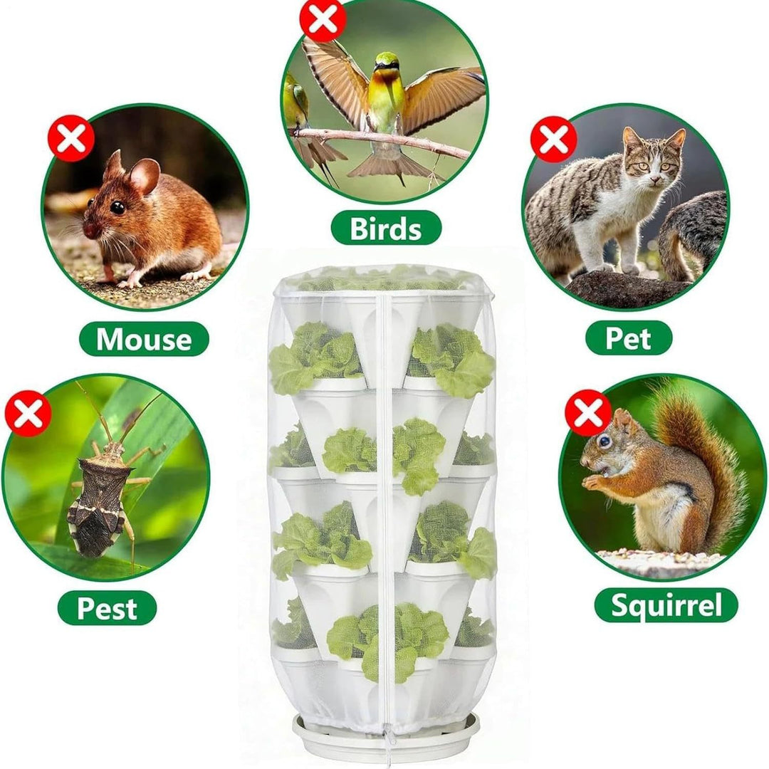 Multi-Layered Vertical Hydroponic Planter Cover Bowlift