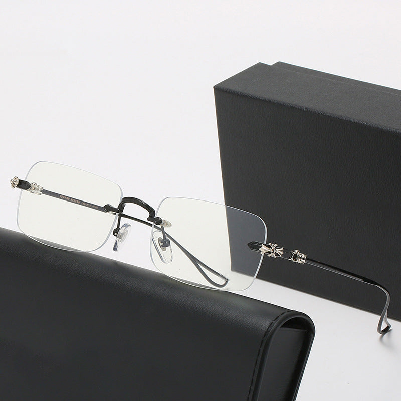 Ladies fashionable correction glasses with elegant square frame and decorated temples Bowlift