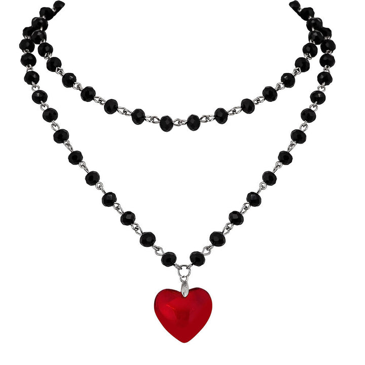 Double Strand Heart Pendant Necklace Bowlift
