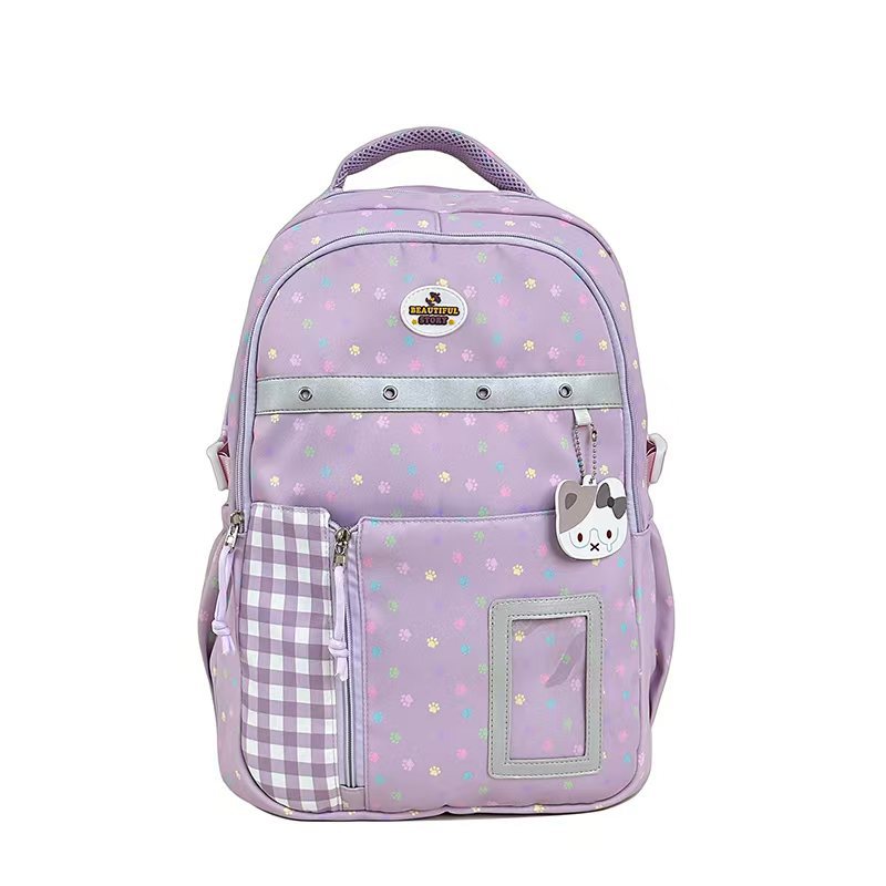 Multi-Pocket Patterned Backpack Bowlift