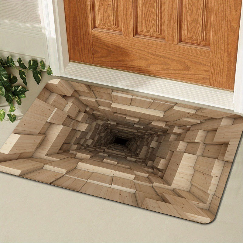 Gold Coin-Patterned Decorative Entrance Mat Bowlift