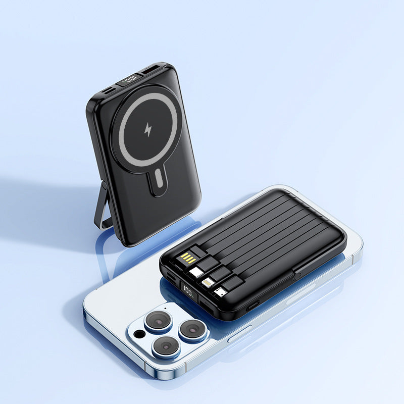 Portable power bank with multifunctional charging cables Bowlift