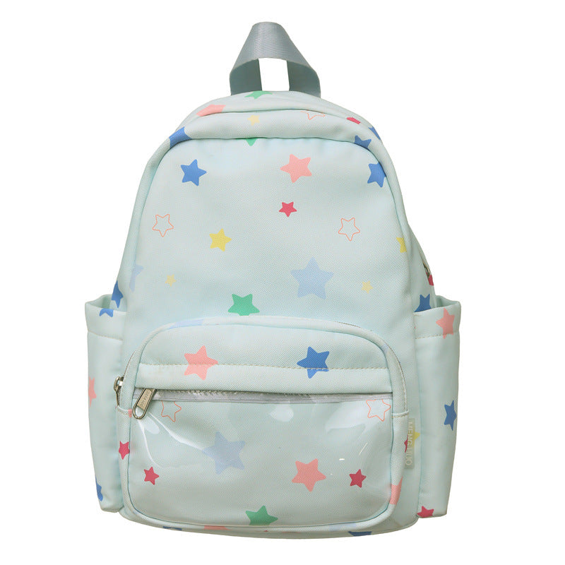 Star-Print Multi-Pocket Backpack Bowlift