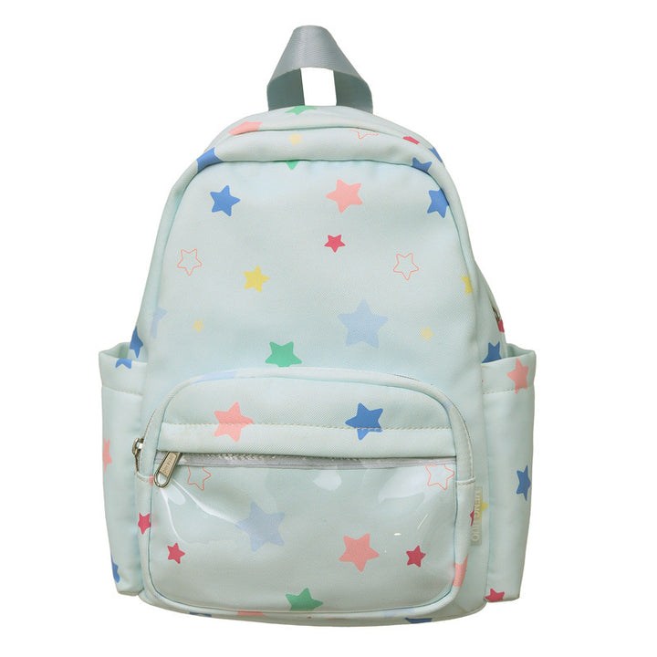 Star-Print Multi-Pocket Backpack Bowlift
