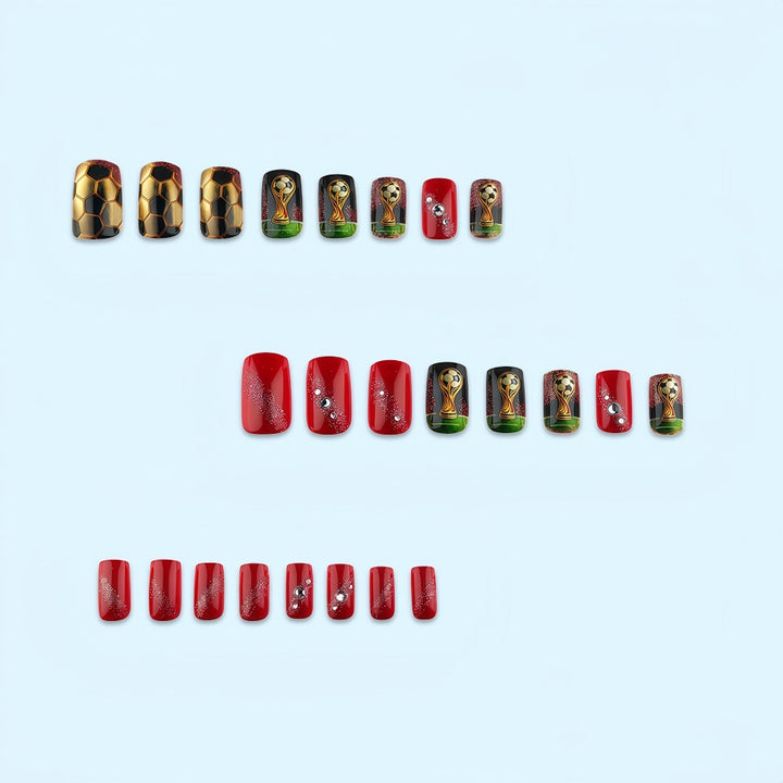 Sports-themed design artificial nails Bowlift