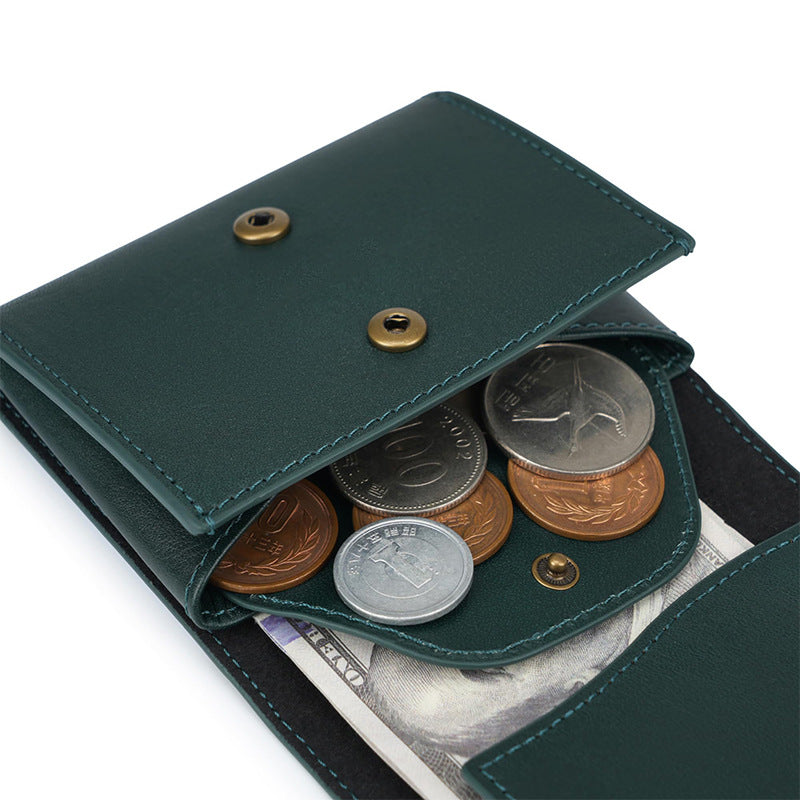 Compact Leather Coin Holder Bowlift