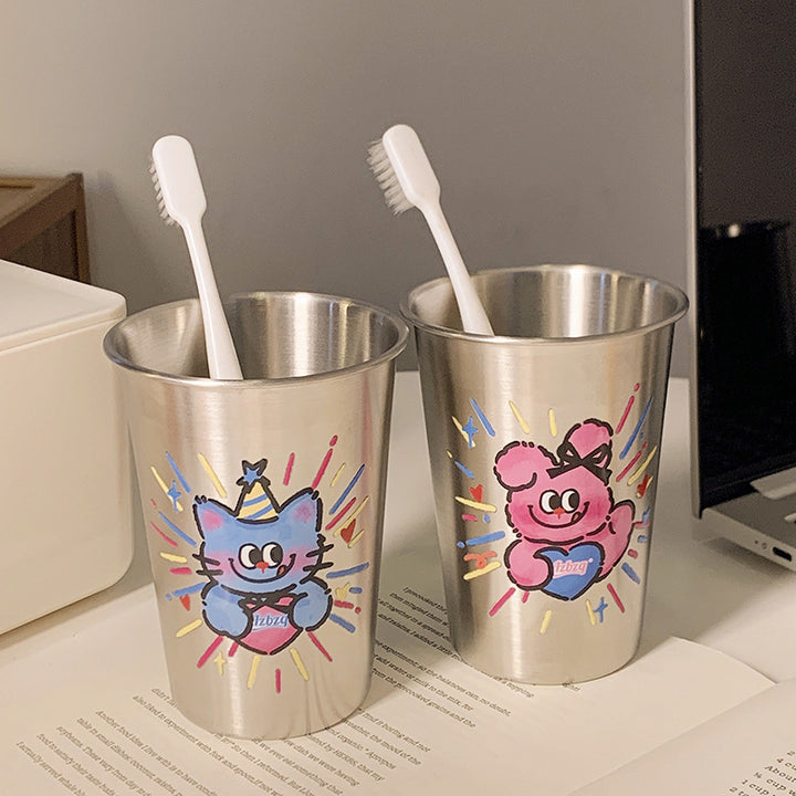 Stainless Steel Drinking Cup with Playful Character Design Bowlift