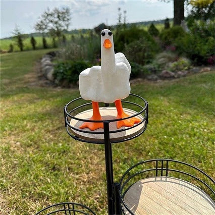 Funny Goose Figurine Bowlift