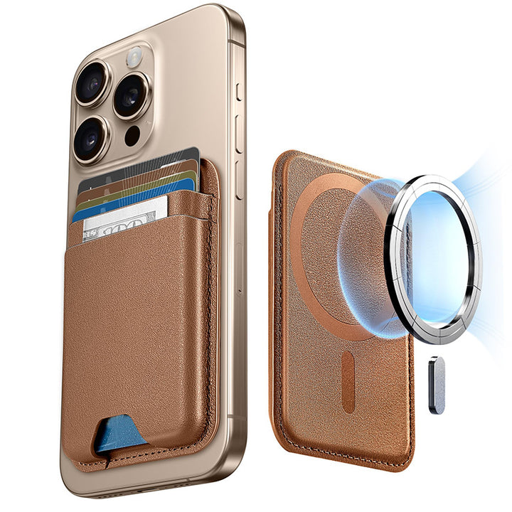 Magnetic Leather Phone Wallet Bowlift