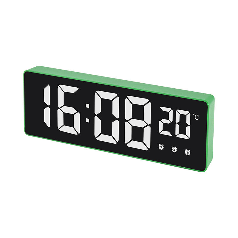 Digital table alarm clock with temperature display and LED display Bowlift