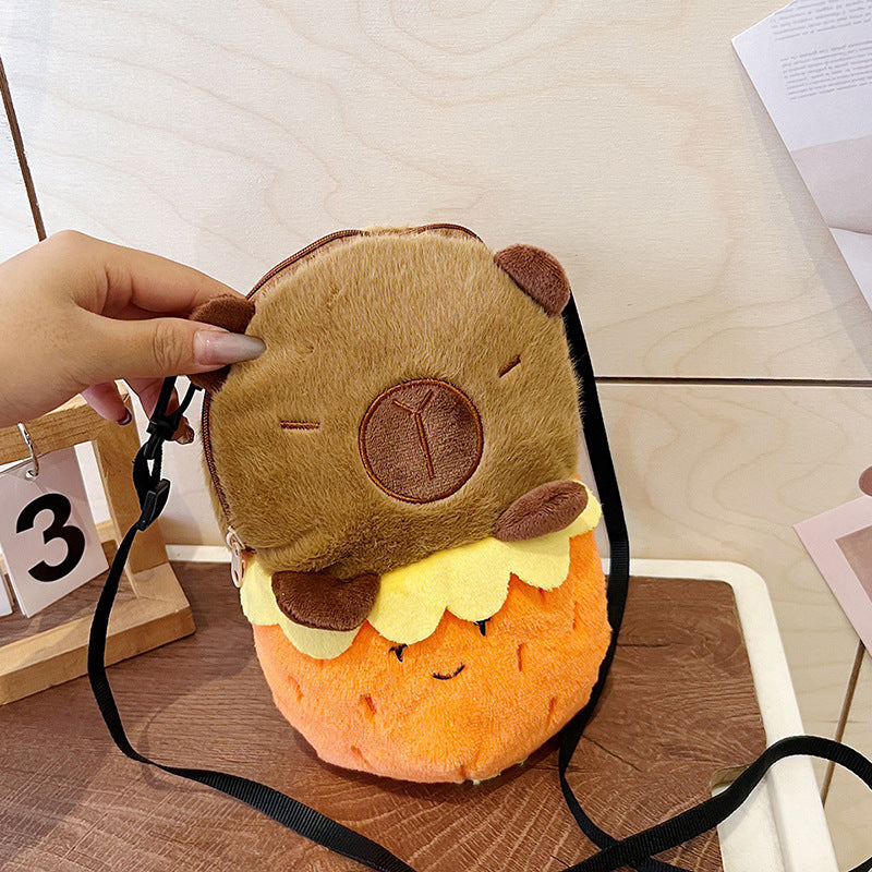 Plush Shoulder Bag with Cute Dessert Design Bowlift