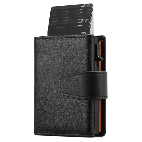 RFID-Blocking Leather Card Organizer Bowlift