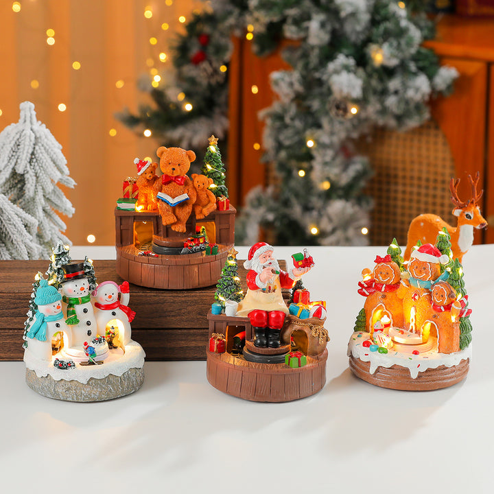 Illuminated Gingerbread House Decoration Bowlift