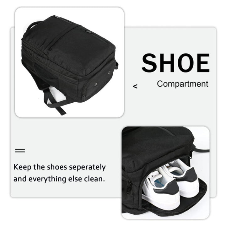 Multi-Compartment Travel Backpack Bowlift