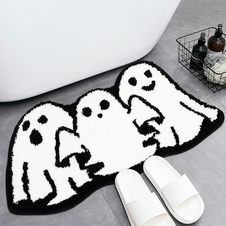 Halloween-Themed Ghost Bath Mat Bowlift