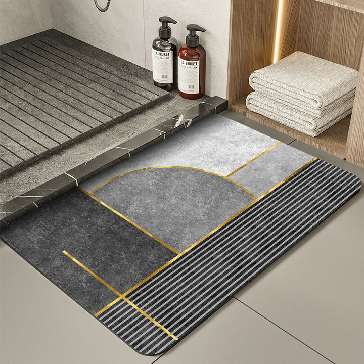 Modern Geometric Bath Mat Bowlift
