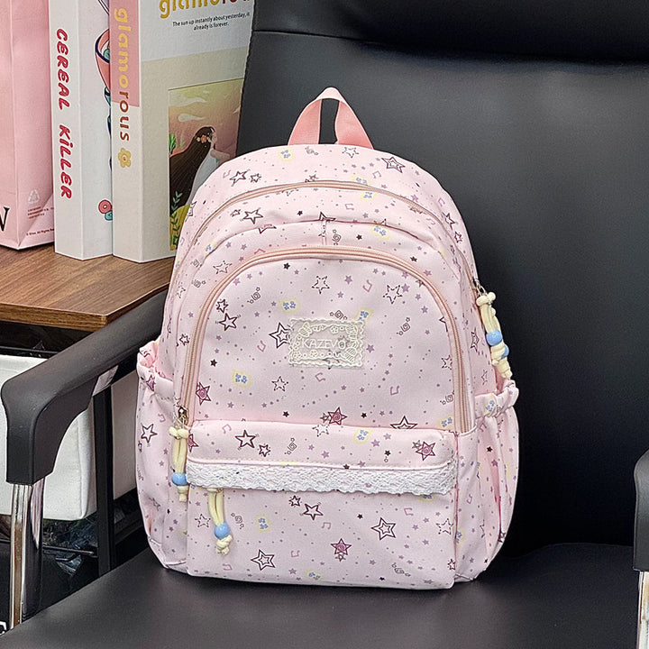 Cartoon-Themed Multi-Pocket Backpack Bowlift