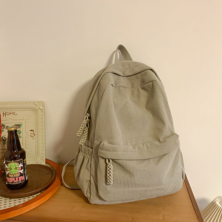 Textured Corduroy Backpack Bowlift