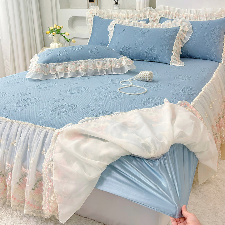 Elegant Ruffled Bedspread Set