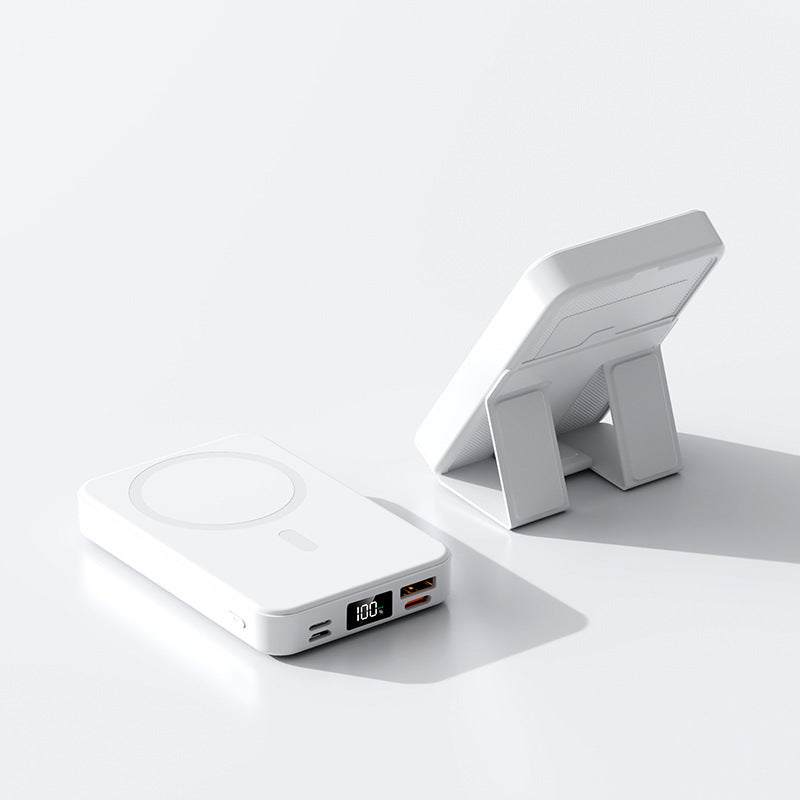 Portable Magsafe Powerbank with Integrated Stand and Digital Display Bowlift
