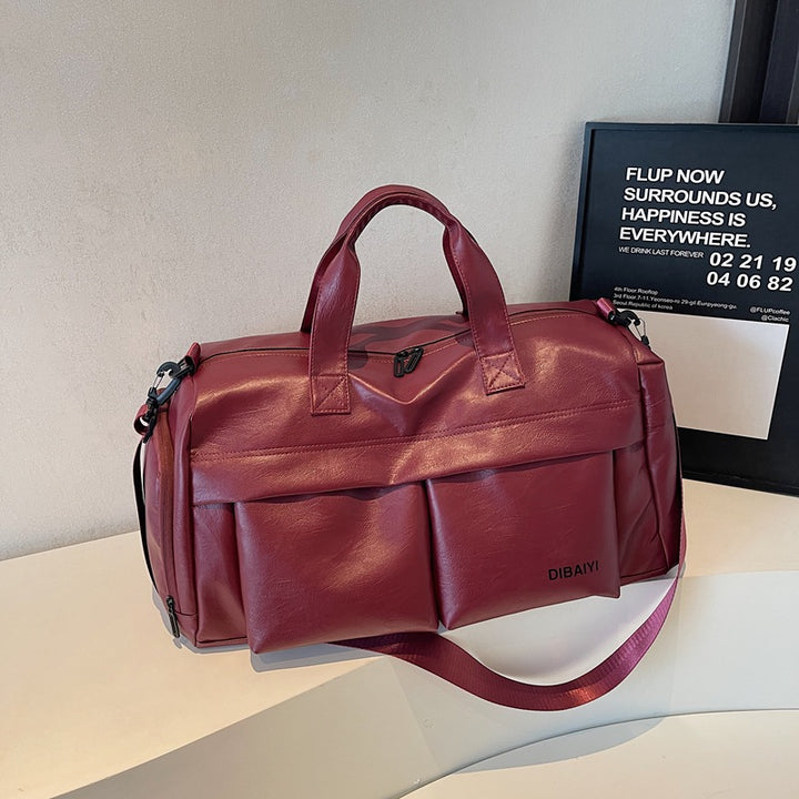 Premium Leather Weekender Duffel