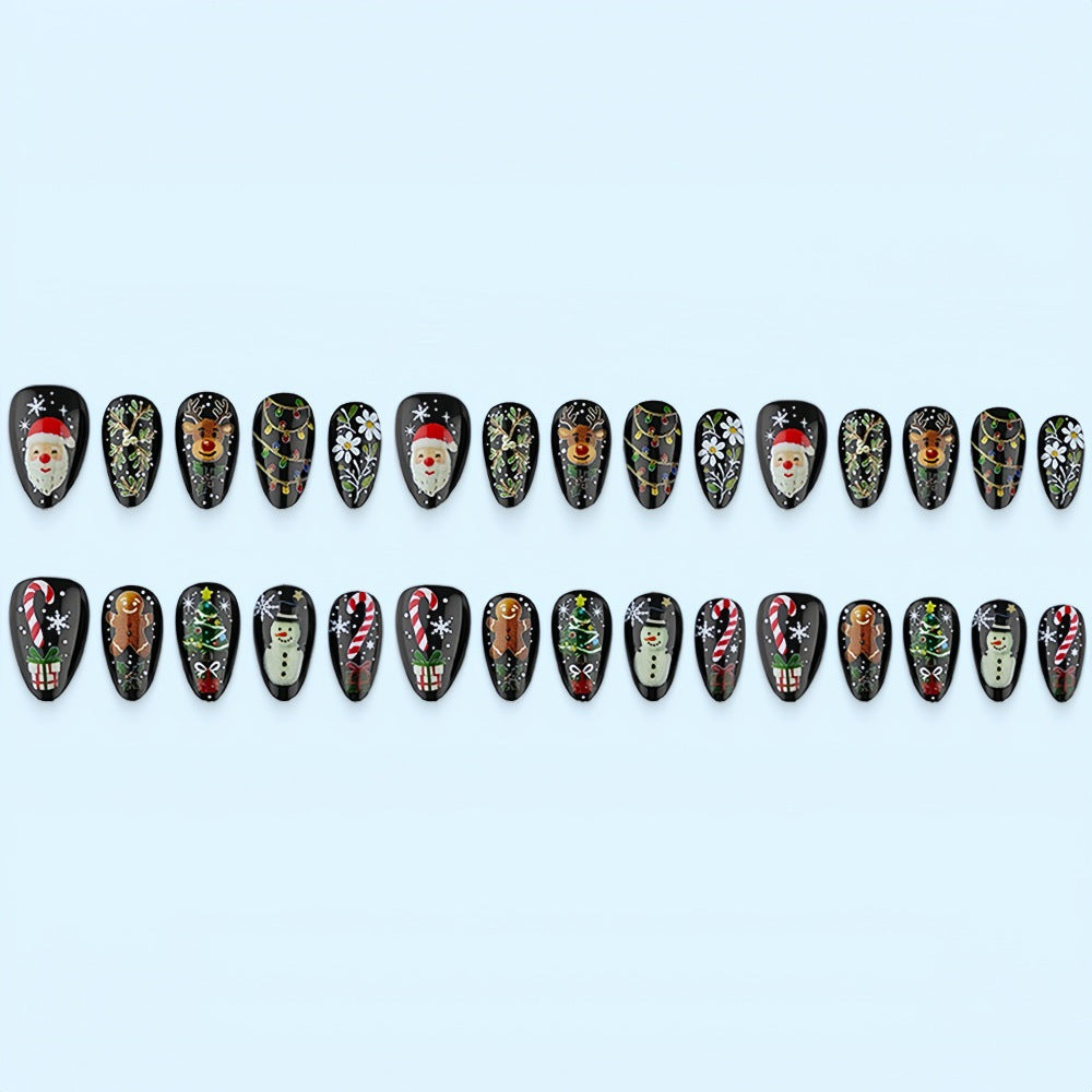 Artificial Nail Set with Christmas Motifs Bowlift