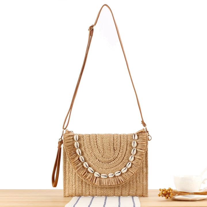 Shoulder bag with handcrafted shell decor Bowlift