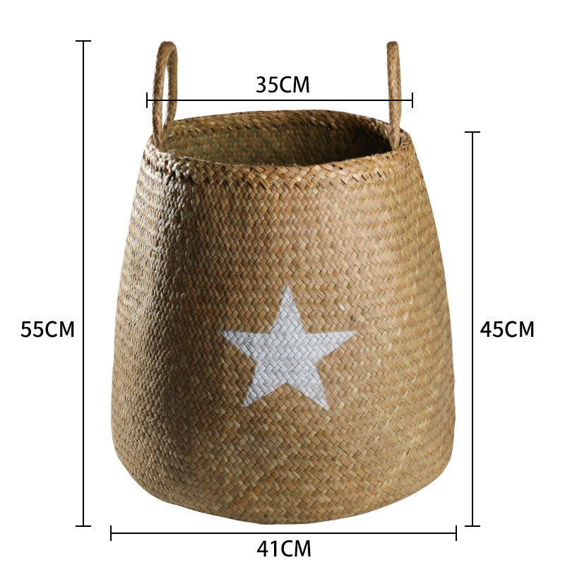 Decorative Natural Wicker Storage Basket Bowlift