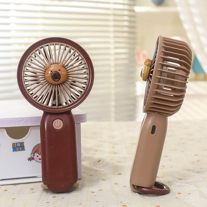 Women's Portable Hand Fan with Animal Design Bowlift
