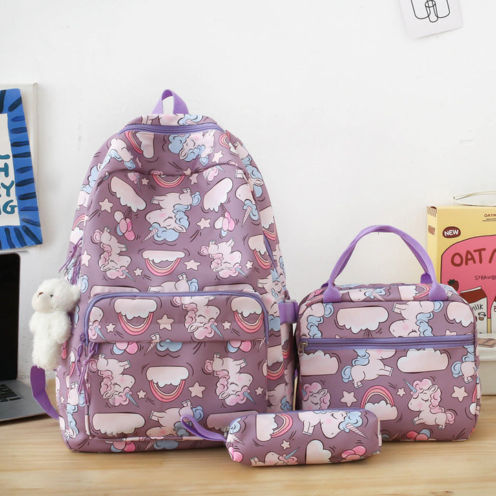 Backpack set with colorful unicorn motif Bowlift