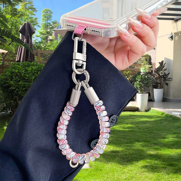 Beaded Phone Strap Holder Bowlift