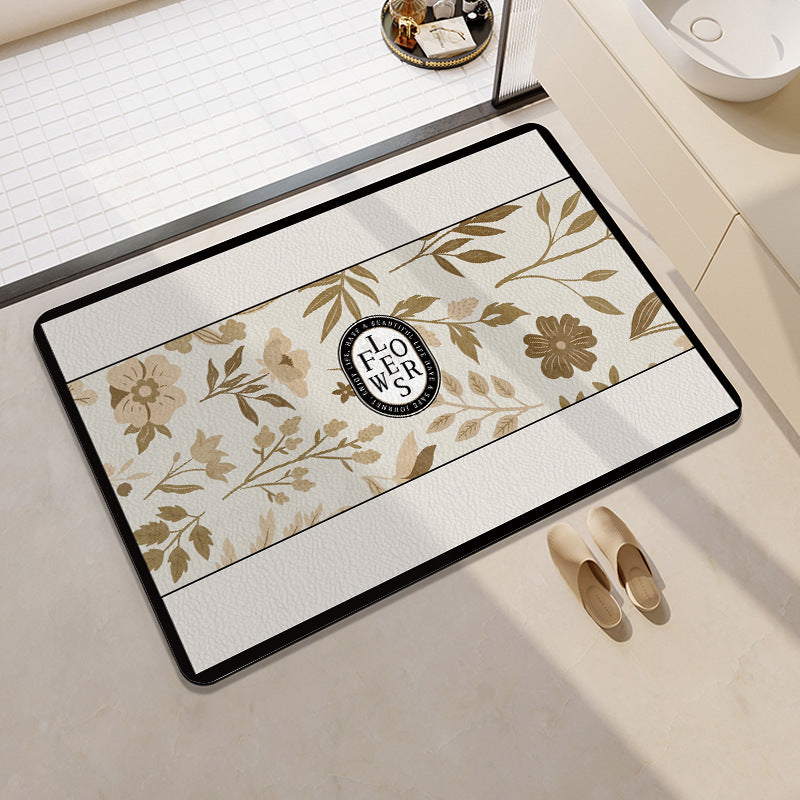 Geometric Patterned Memory Foam Bath Mat Bowlift