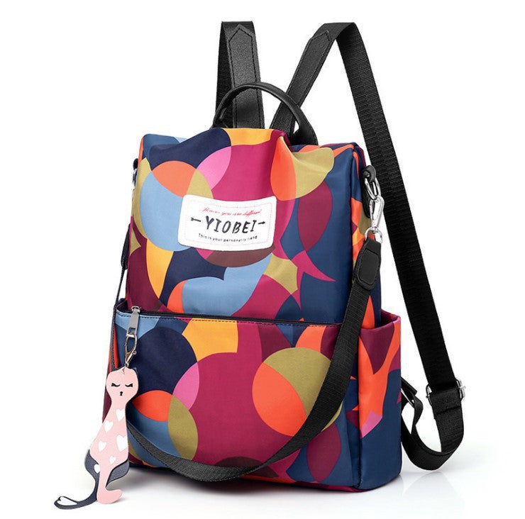 Colorful Geometric Pattern Backpack Bowlift