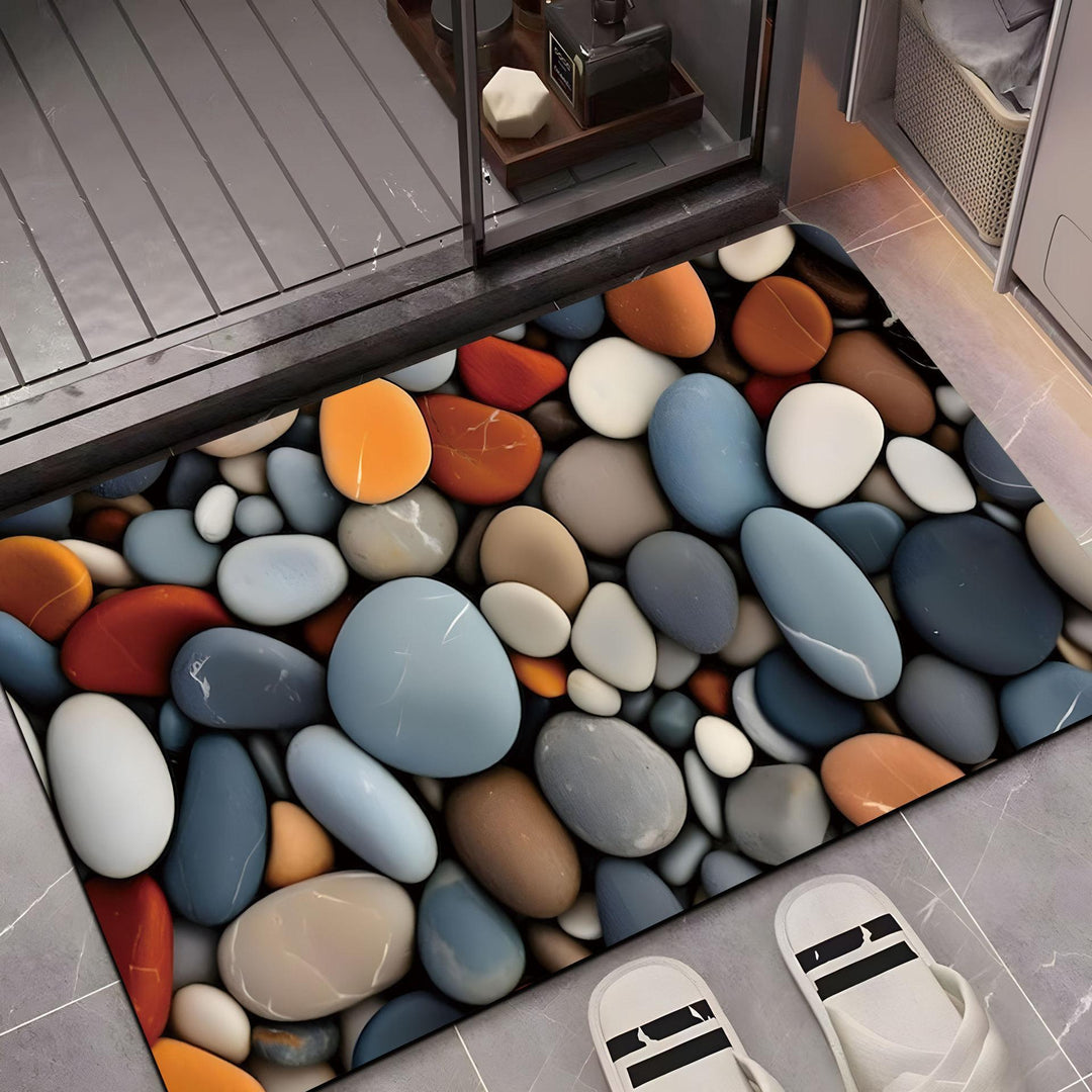Decorative Pebble Pattern Area Mat Bowlift
