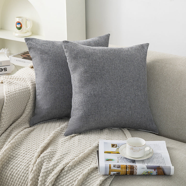 Square Textured Linen Cushion Cover With Hidden Zipper And Removable Insert Support