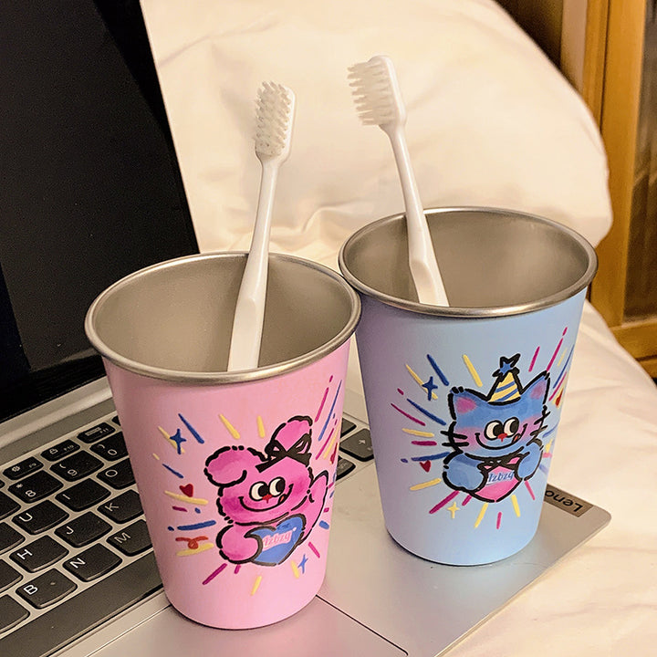 Insulated mug with cheerful bear motif Bowlift