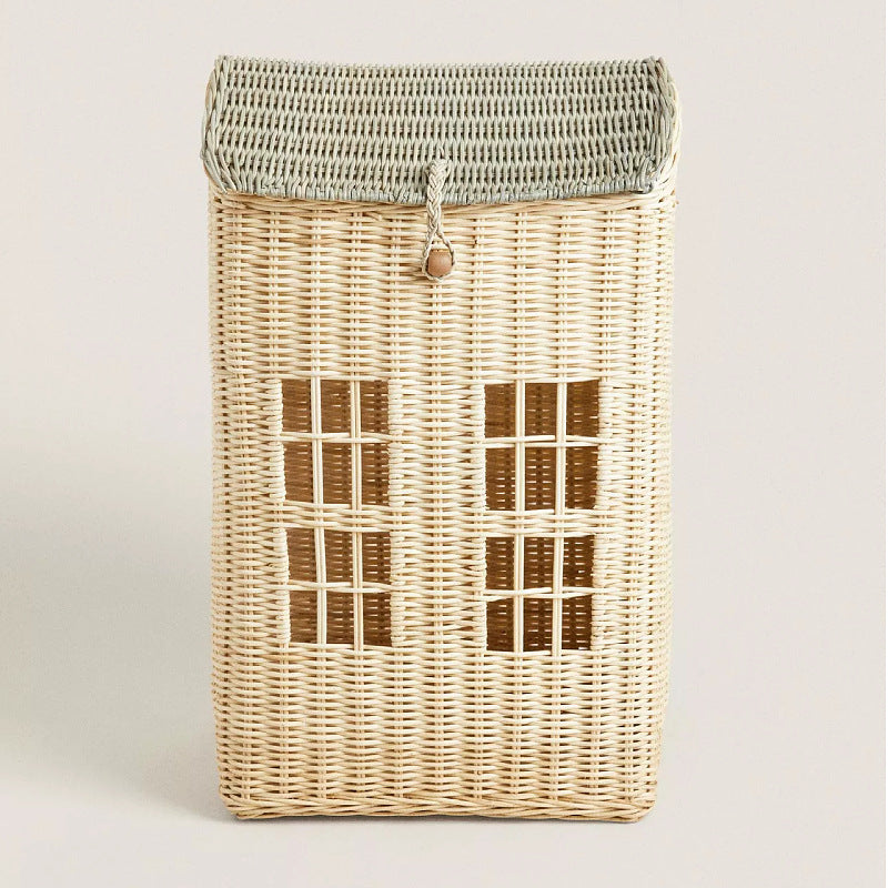Decorative Woven House-Shaped Storage Basket Bowlift