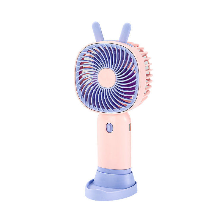 Unisex Portable Hand Fan with Animal Horns Bowlift