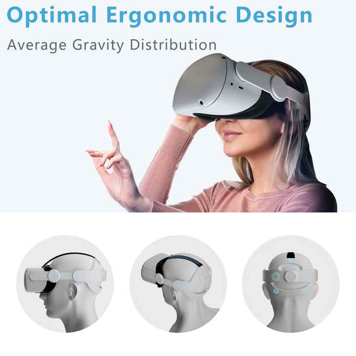 Customizable VR Headset Support Strap Bowlift