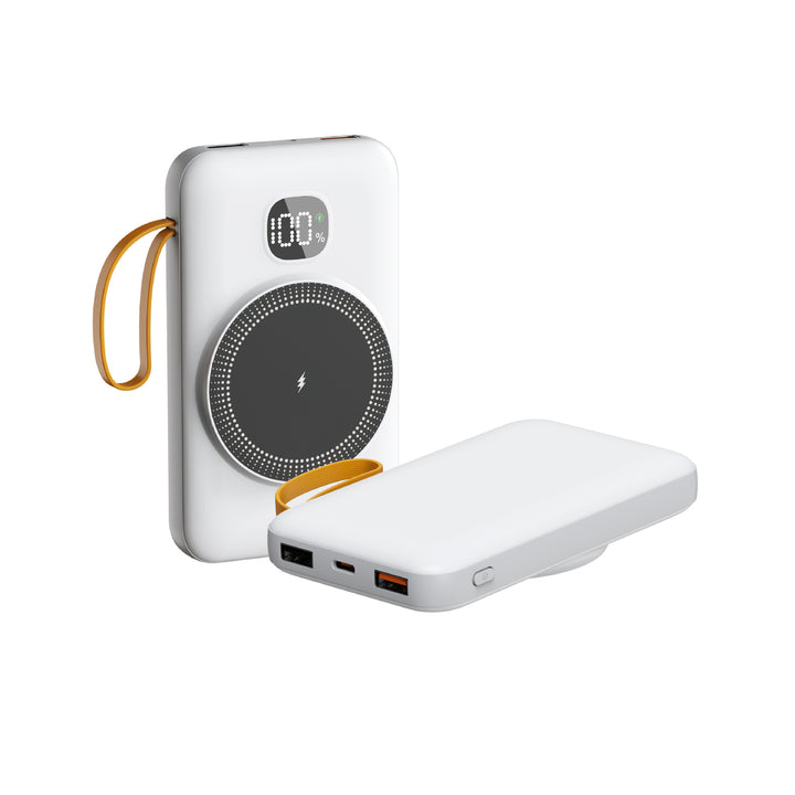 Portable power bank with integrated inductive fast charging function and LED charging status indicator Bowlift