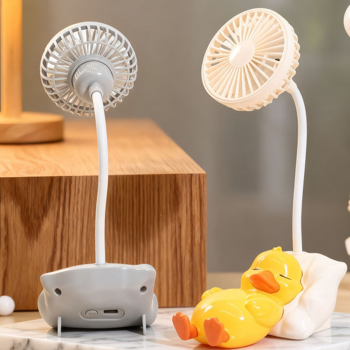 Ladies table fan in cute duck design Bowlift
