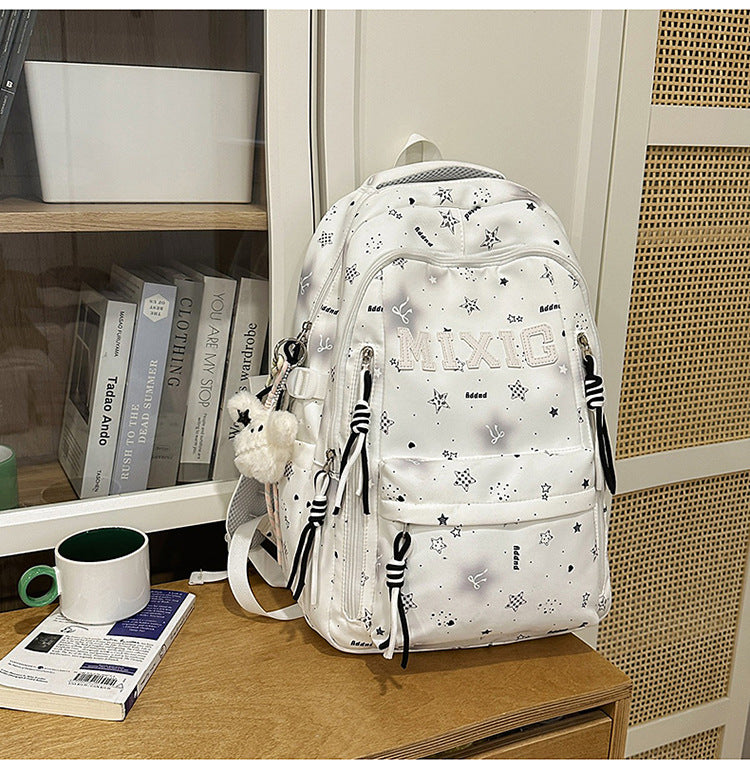 Trendy Illustrated Graphic Backpack Bowlift